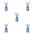 thumbnail image 3 of Cepillo de dientes portátil de silicona en forma de U Bewildely para niños pequeños doble cara, 3 of 6