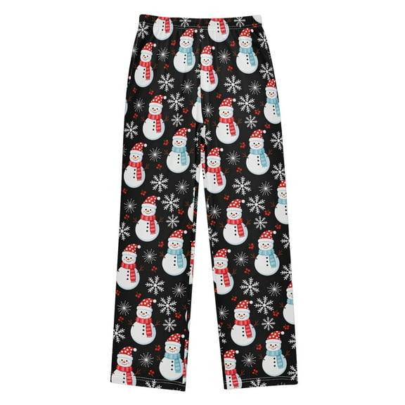 joogoo Snowman Snowflake Pajama Pants Pj Bottoms Sleepwear Lounge L