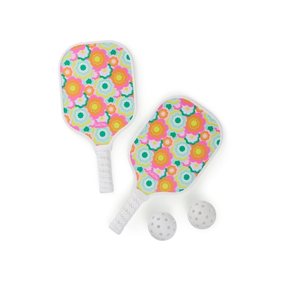 Packed Party Floral Pickleball Set, 2 Paddles, 2 Balls