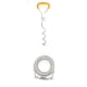 thumbnail image 1 of Zhuge Juego de correa para perros y estaca de madera con mango amarillo,adecuado para perros grandes en patios, anclaje al suelo para perros al aire libre, utilizado para acampar en el patio (blanco), 1 of 5
