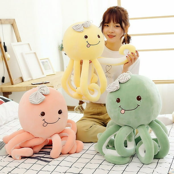 Lovely Huge Octopus Plush Stuffed Toy Soft Cute Animal Doll Sleep Pillow Home Accessories Children Gifts heqiyong LED