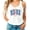 White Tank Top, variant on American Mama Lightning Bolt Tank Top for Women Red White and Blue Patriotic Short Sleeve Mom Shirt White Tank Top Medium