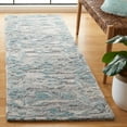 thumbnail image 2 of SAFAVIEH Marquee Madilyn Abstract Polyester Runner Rug, Grey/Teal, 2'3" x 8', 2 of 8