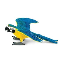 Safari Ltd. Blue & Gold Macaw Figurine - Lifelike 4.5" Model Figure - Educational Toy for Boys, Girls, and Kids Ages 3 