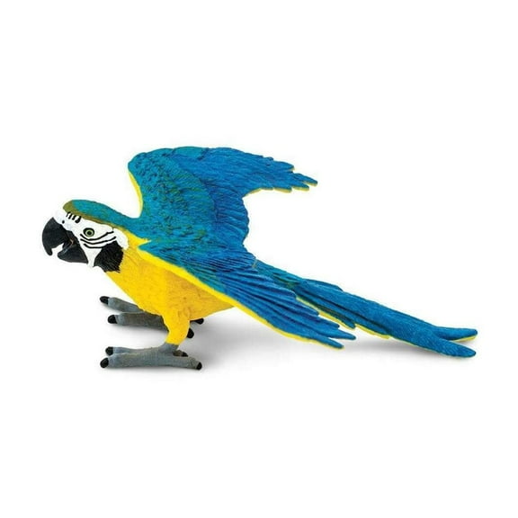 Safari Ltd. Blue & Gold Macaw Figurine - Lifelike 4.5" Model Figure - Educational Toy for Boys, Girls, and Kids Ages 3 