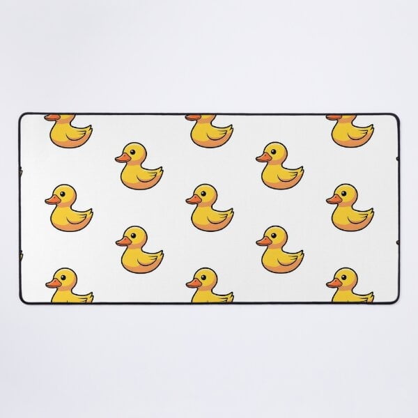 NUEVA y linda alfombrilla de escritorio con forma de patito de goma amarillo