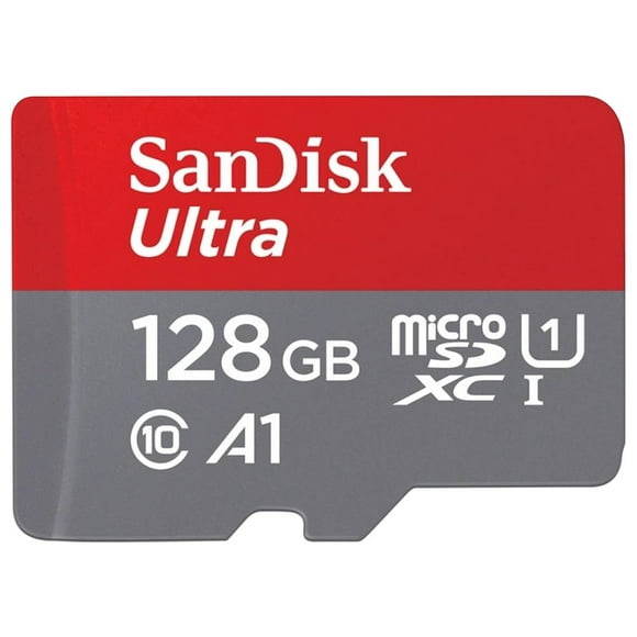 Memoria SanDisk Ultra MicroSDHC UHS-I U1 de 128 GB, Clase 10, incluye SanDisk SDSQUNR-128G-GN3MA