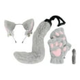 thumbnail image 2 of BELOVING Cat Ears and Tail Set Cat Ear and Long Tail for Stage Performance Night Club White, 2 of 10