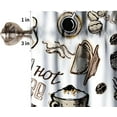 thumbnail image 2 of Coffee Curtain Valance Vintage Cup Coffee Beans Simple Design Curtain Valance for Kitchen Bedroom Living Room Decor 54"x18", 2 of 5