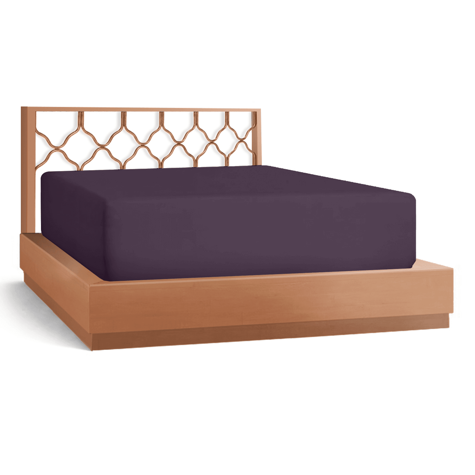 Clara Clark 18” – 21” Inch Deep Pocket Fitted Sheet&nbsp;for High Mattress –&nbsp;100% Soft Double Brushed Microfiber – Hypoallergenic, Full -&nbsp;Purple
