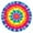 Colorful Rainbow Tie, variant on Colorful Rainbow Tie Dye Spiral Pattern Round Fitted Tablecloth with Elastic Edge,Dining Table Cover Waterproof,Outdoor Round Tablecloth for Camping,Dining,Indoor and Outdoor