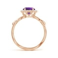 thumbnail image 2 of ANGARA Natural Vintage Inspired 1.15 ct Amethyst Flower and Vine Ring in 14K Rose Gold for Women (Size-7mm) | February Birthstone, Anniversary, Jewelry Gift for Women | Natural Amethyst Ring, 2 of 9