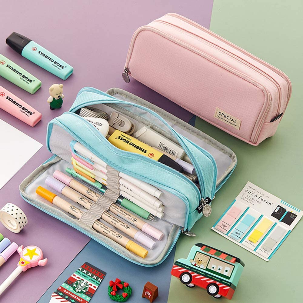 Buy [Senteria] Pen Case, Large Capacity, Multifunctional Pencil Case, Boys,  High School Students, Girls, Pencil Case, Stylish, Cute, Elementary School  Students, Junior High School Students, Tool Pencil Case, Pouch, Cosmetic  Brush Storage