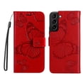 thumbnail image 2 of TECH CIRCLE Galaxy S24 Plus Wallet Case,Butterfly Embossed PU Leather Flip case Cover Stand Feature with Wrist Strap and Card Holder Protective Phone Case for Samsung Galaxy S24 Plus 6.6", Red, 2 of 11