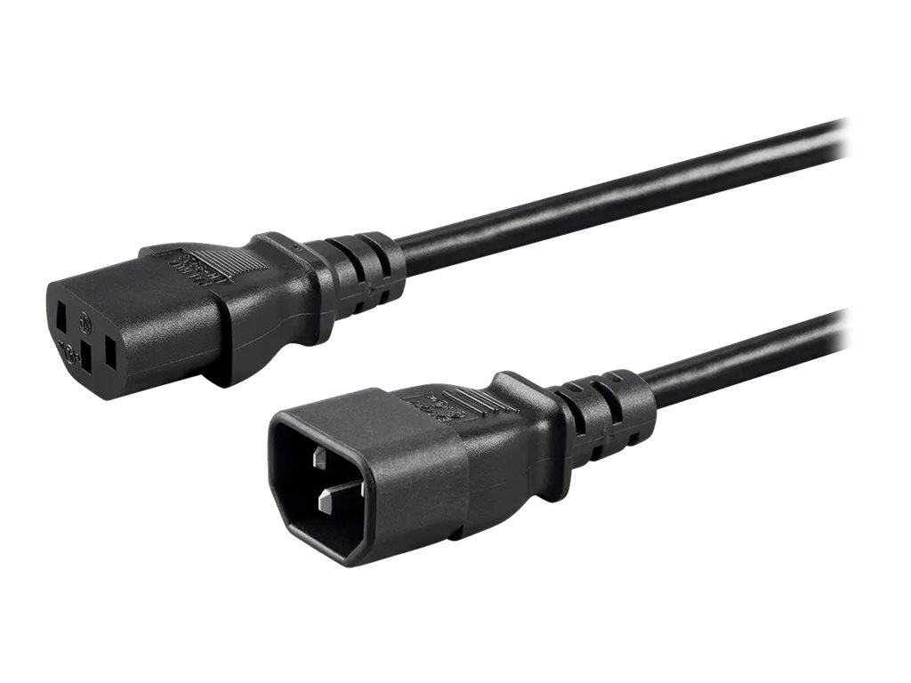 Monoprice Extension Cord 4 Feet Black IEC 60320 C14 to IEC 60320