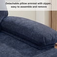 thumbnail image 5 of MERITLIFE 3-Piece Modular Sectional, Textured Dark blue Fabric,Modern Linen Fabric L-Shaped Couch 3-Seat Sofa Sectional,Dark Blue, 5 of 10