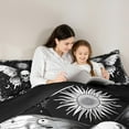 thumbnail image 5 of Homewish Boho Skull Moth Bedding Comforter Set,Vintage Baroque Floral Twin Comforter Sets,Retro Bohemain Theme Bedding Set For Boys Kids,Microfiber Bedroom Decor Reversible,2pcs, 5 of 8