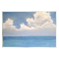Stupell Industries Fluffy Clouds Deep Blue Ocean Waves Painting Unframed Art Print Wall Art, Design by Catherine Andersen