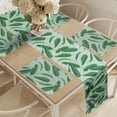 thumbnail image 2 of Ambesonne Banana Leaf Table Runner & Placemats, Cartoon Leafage, Placemat 4 pcs + Runner 14"x72", Forest Green, 2 of 2