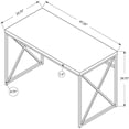 thumbnail image 4 of Scranton & Co 48" Metal Computer Desk in Dark Taupe, 4 of 4