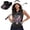 Black USA Flag Eagle, variant on Yuyamidu Eagle Women's Golf Shirts Casual Athletic Tank Tops and Adjustable Visor Hats for Women 250 Years USA Independence Day Summer Wear for Tennis Pickleball Golf, Size S