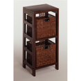 thumbnail image 1 of Étagère en Bois de Hêtre Espresso 2 Sections Étroite, 1 of 1