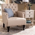 thumbnail image 2 of Baxton Studio Belan Beige Fabric Button Tufted Armchair, 2 of 10