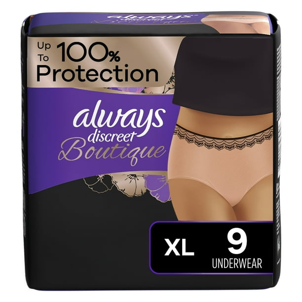 Always Discreet Boutique Incontinence Underwear, Maximum Protection, XL