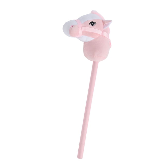 Plush Handcrafted Hobby Horse Stick Toy for Kids 70cm Cartoon Design