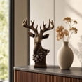 thumbnail image 4 of Virelaxpo Deer Head Sculpture Resin Wall Decor Animal Head Art for Home Living Room, Office Decor - 15.74 Inches Tall, 4 of 6