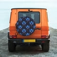 thumbnail image 4 of Haiem Spare Tire Cover , Wheel Cover with cool blue flower Skull printed, Camper Spare Tire Cover Fit for Jeep Wrangler Rv SUV Truck Travel Trailer-17 inch, 4 of 8