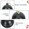 thumbnail image 3 of 24Pcs Electroplated  Balls Black Christmas Ball Pendants for  Tree Decor, 3 of 10