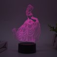 thumbnail image 1 of Luz nocturna LED 3D que cambia de color para niños Belles, 1 of 1