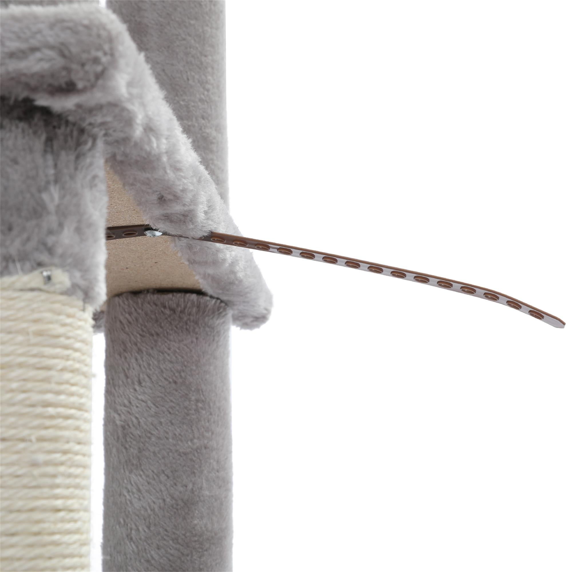 Kadyn 61" Cat Tree Tower for Indoor Cats with Platform and Scratching Posts, Cat Condo Cat Tree House in Pet Supplies, Gray