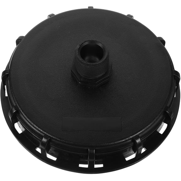 NICEXMAS Black Plastic IBC Container Lid with Screw-On Closure, Reusable Cover for IBC Tote Storage Tanks, Secure Seal