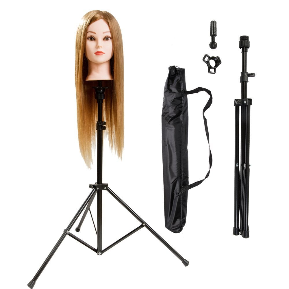Mannequin Head with Stand and 4pcs Detangling Drush