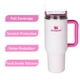 thumbnail image 2 of Set de botas y pajitas de silicona para vaso Stanley de 1183 ml, 2 of 7