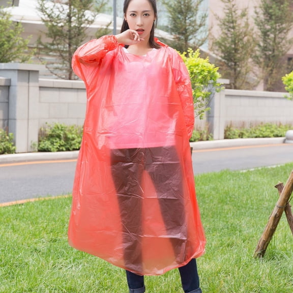 Disposable Emergency Rain Coat, For Hiking Camping Outdoor Activities, Hooded Lightweight Design With Multi-Size Options, Compact For Easy Carrying