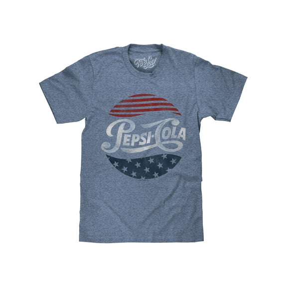 Tee Luv Men's Pepsi Cola Stars and Stripes Logo Shirt (L)