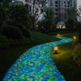thumbnail image 2 of Glow in The Dark Rocks Outdoor, Blue Solar Rocks for Landscaping, Outdoor Decor, Glowing Pebbles for Garden Backyard Patio Lawn Pond Fish Tank Aquarium Decor, Decorations For Walkways, 2 of 10