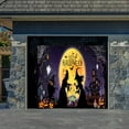 thumbnail image 3 of XMMSWDLA Large Halloween Garage Door Decorations, 7 x 14.6 Ft Halloween Garage Door Cover Banner Backdrop Wall Background Halloween Party Decorations for Home Outdoor Wall Door Halloween Decoration, 3 of 5