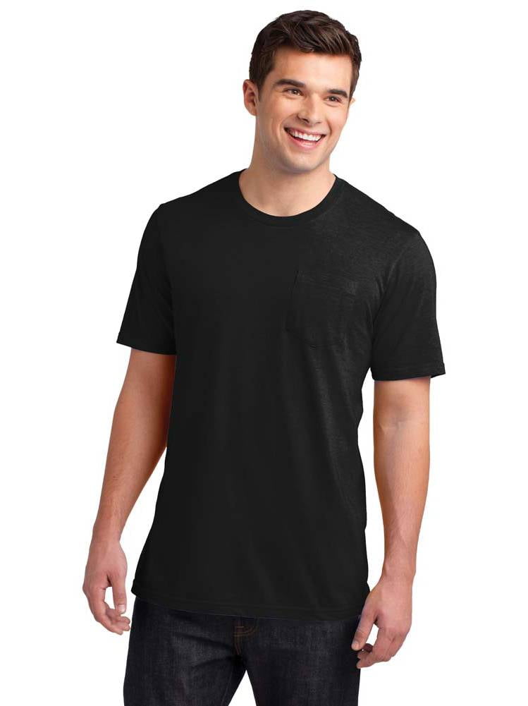 Mens Pocket Tee T-Shirt, Black L - Walmart.com