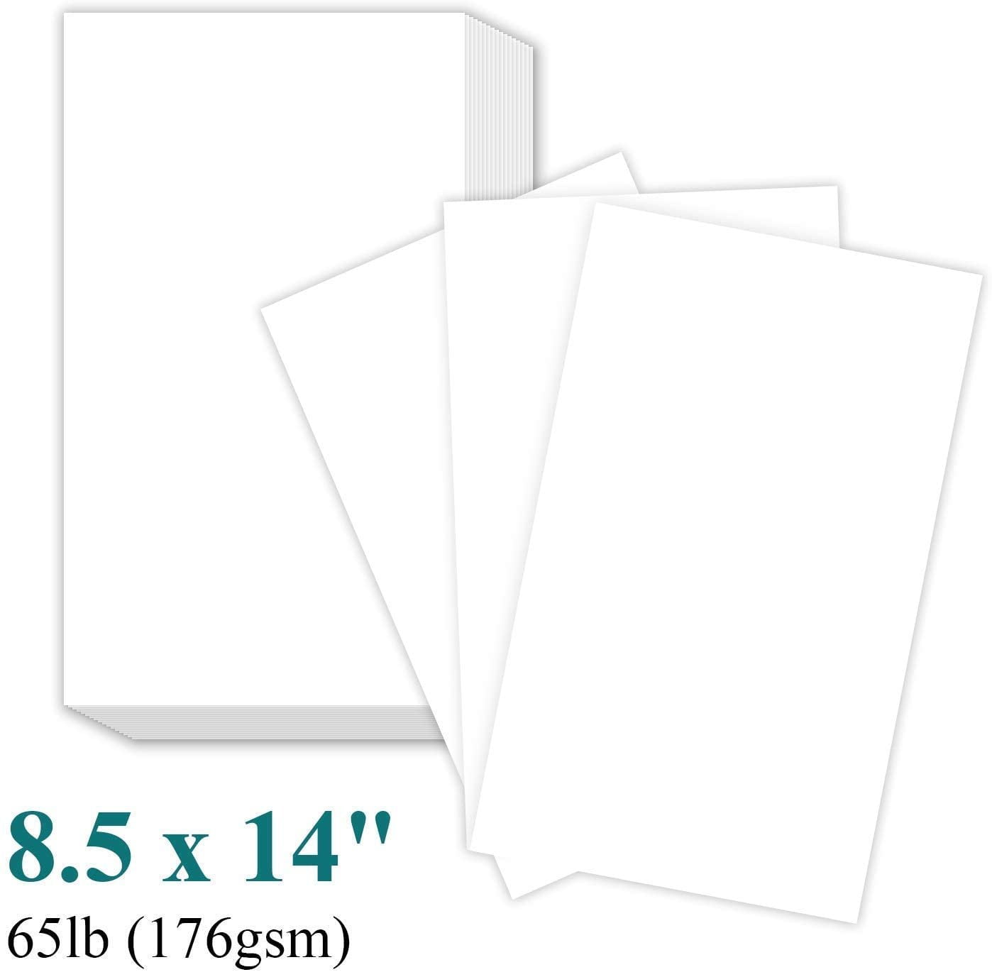 8 5 x 14 white legal size card stock paper 250 sheets 65lb cover 
