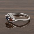 thumbnail image 3 of 0.45 Ctw Oval Shape Blue Sapphire Gemstone 925 Sterling Silver Three Stone Women Promise Ring, 3 of 7