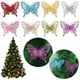 thumbnail image 3 of 10Pcs Mariposas De Navidad Adornos Del Árbol De Una Sola Capa De Oro Polvo De Brillo De La Flor Artificial DIY Crafts Christmas Decor, 3 of 4