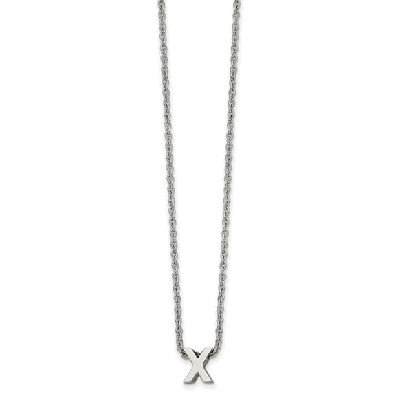 White Stainless Steel necklace Cable with pendant Personalized 20 in 18 1.75 mm