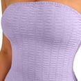 thumbnail image 6 of Blmnix Strapless Dress Women Dress Off the Shoulder Bodycon Under Dresses Purple Boat Neck Mid-Length Sleeveless Adjustable Waist Womens Summer Dresses,S, 6 of 8