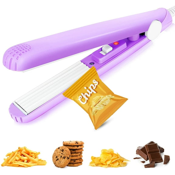 Mini Chip Bag Heat Sealer, Portable Food Sealer, Bag Resealer for Food Storage, Handheld Sealing Machine for Candy Bag, Pet Food Bag, Snack Bags, with Power Cable (No Battery Needed) - Mint