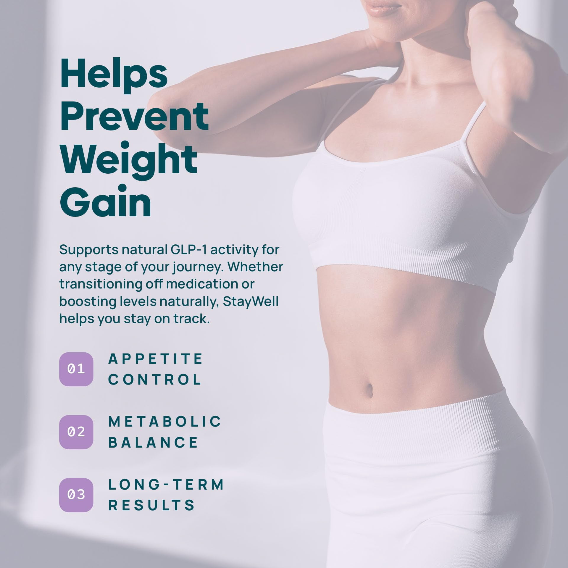 GLP-1 Supplement | GLP 1 Booster Drink Mix to Control Appetite and Cravings | Great Tasting Metabolic Support - Yerba Mate, Garcinia Cambogia, Berberine [Caffeine Free – Mixed Berry]