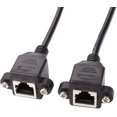 thumbnail image 2 of Ethernet Extender Rj45 Male To Female Screw Network Extension Cable 1ft/30cm 2pcs, 2 of 4